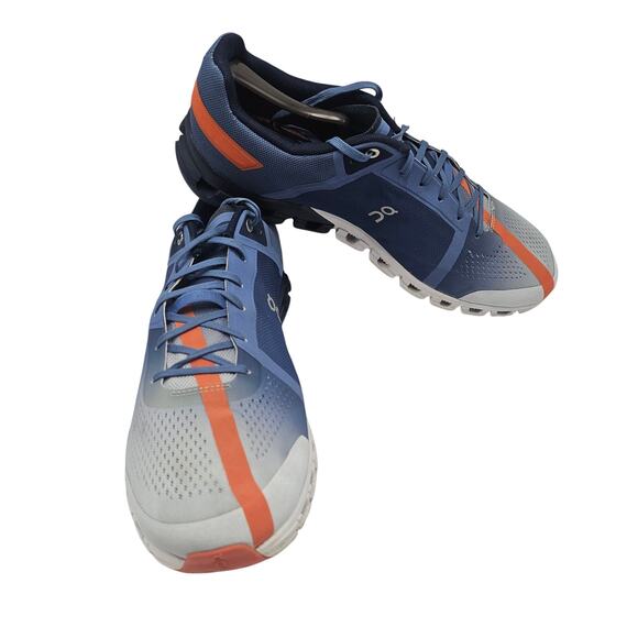 On Running Cloudflow 3.0 Running Shoes Lake Blue Flare Orange Men's Size - Picture 3 of 13